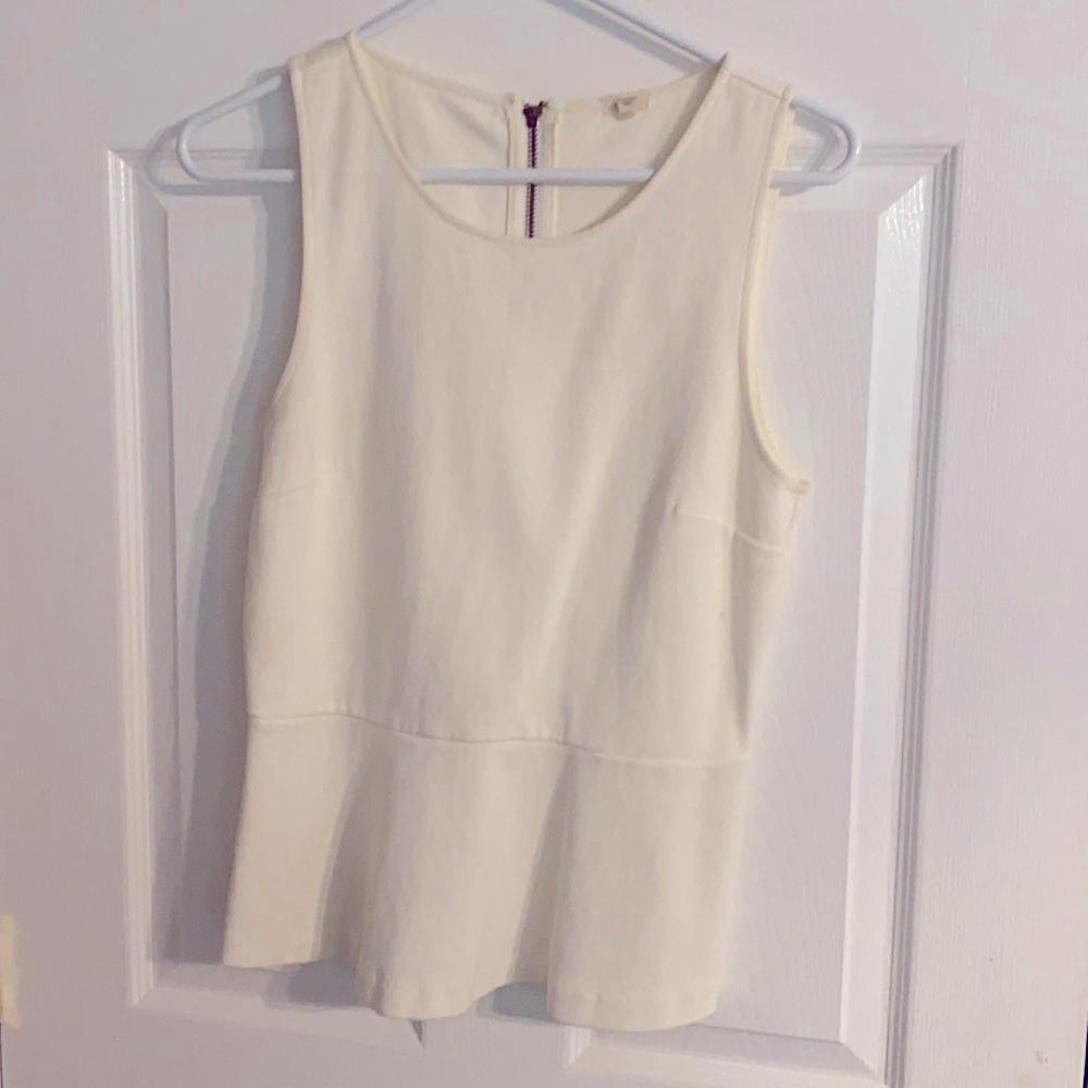 J Crew Peplum Sleeveless Top